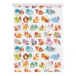 Lichtblick Store enrouleur sans perçage ABC - Polyester - Multicolore - 80 x 150 cm