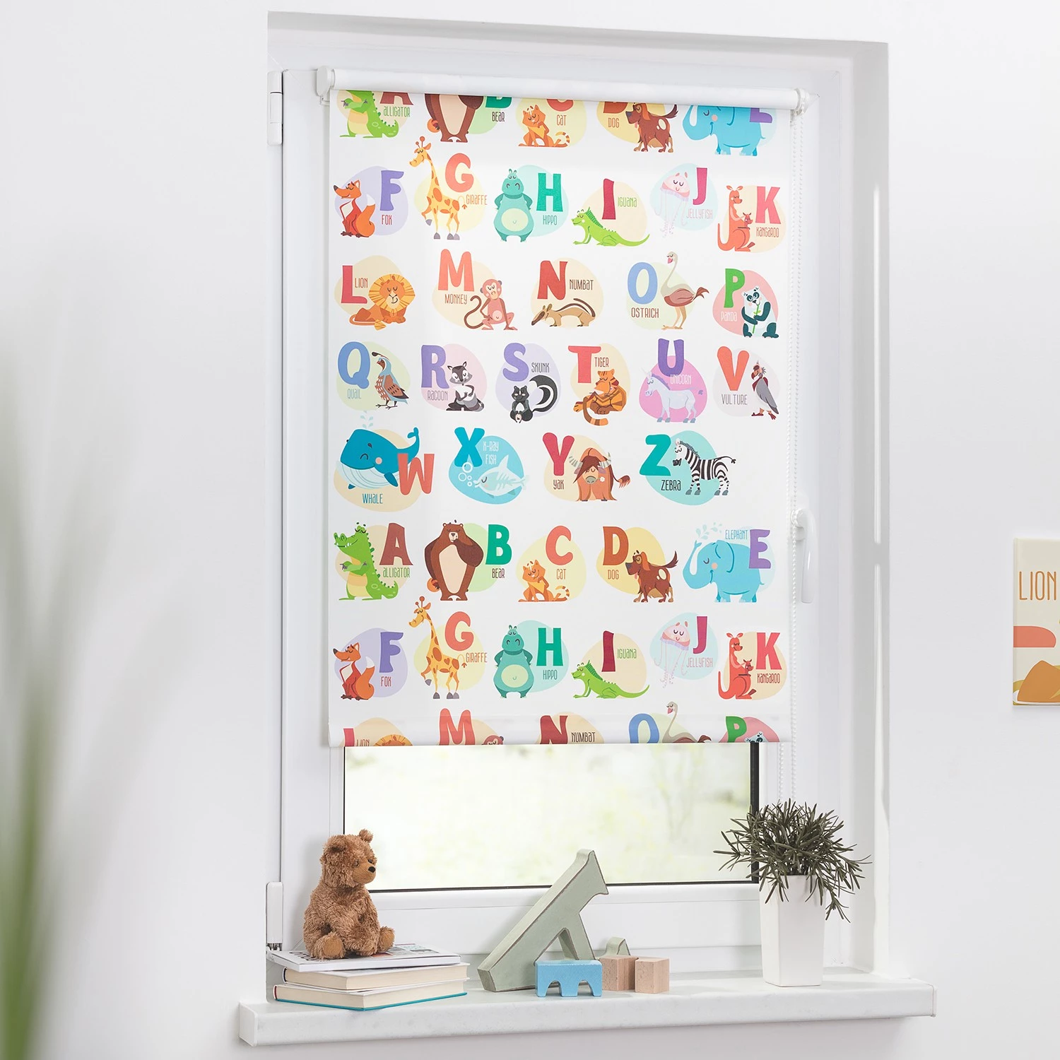 Lichtblick Store enrouleur sans perçage ABC - Polyester - Multicolore - 80 x 150 cm 2 Lichtblick Store enrouleur sans perçage ABC - Polyester - Multicolore - 80 x 150 cm – Image 2