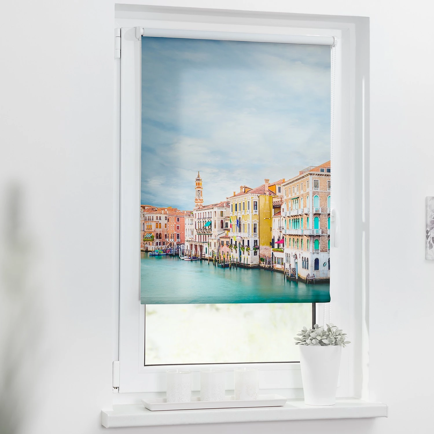 Lichtblick Store enrouleur sans perçage Venise I - Polyester - Bleu - 80 x 150 cm 2 Lichtblick Store enrouleur sans perçage Venise I - Polyester - Bleu - 80 x 150 cm – Image 2