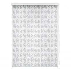 Lichtblick Store enrouleur sans perçage Éléphant - Polyester - Gris - 80 x 150 cm