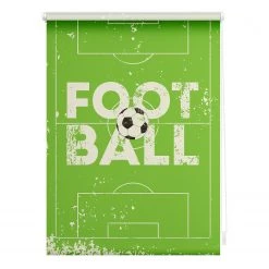 Lichtblick Store enrouleur sans perçage Football - Polyester - Vert - 60 x 150 cm