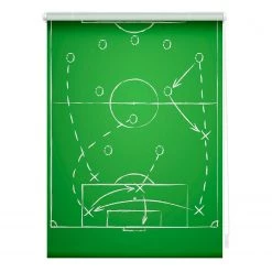 Lichtblick Klemmfix Rollo Tactiques de jeu - Polyester - Vert - 90 x 150 cm