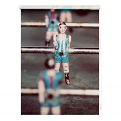 Lichtblick Store enrouleur sans perçage Footballeur - Polyester - Gris - 100 x 150 cm