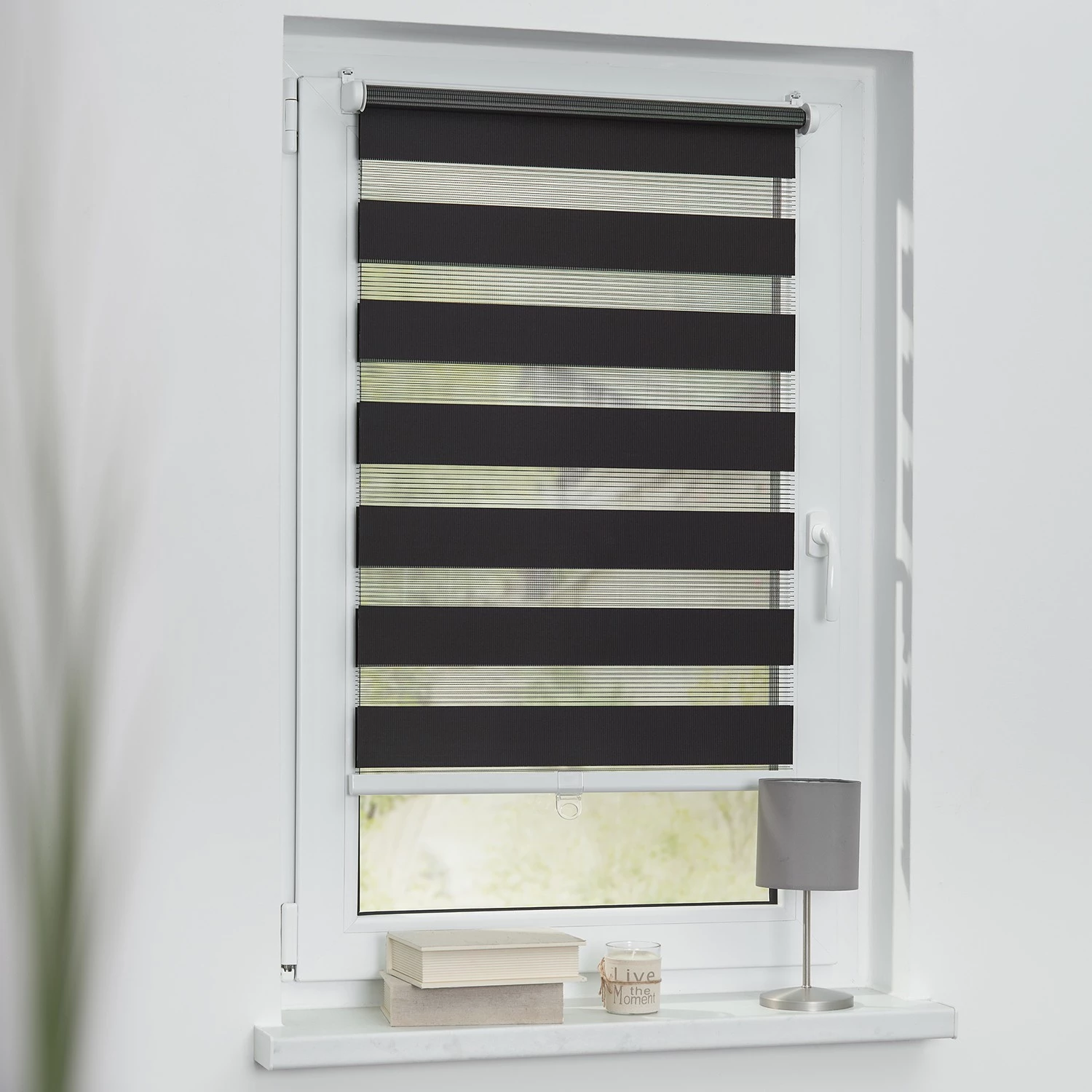 Lichtblick Store enrouleur double sans fil - Polyester - Anthracite - 45 x 150 cm 6 Lichtblick Store enrouleur double sans fil - Polyester - Anthracite - 45 x 150 cm – Image 6