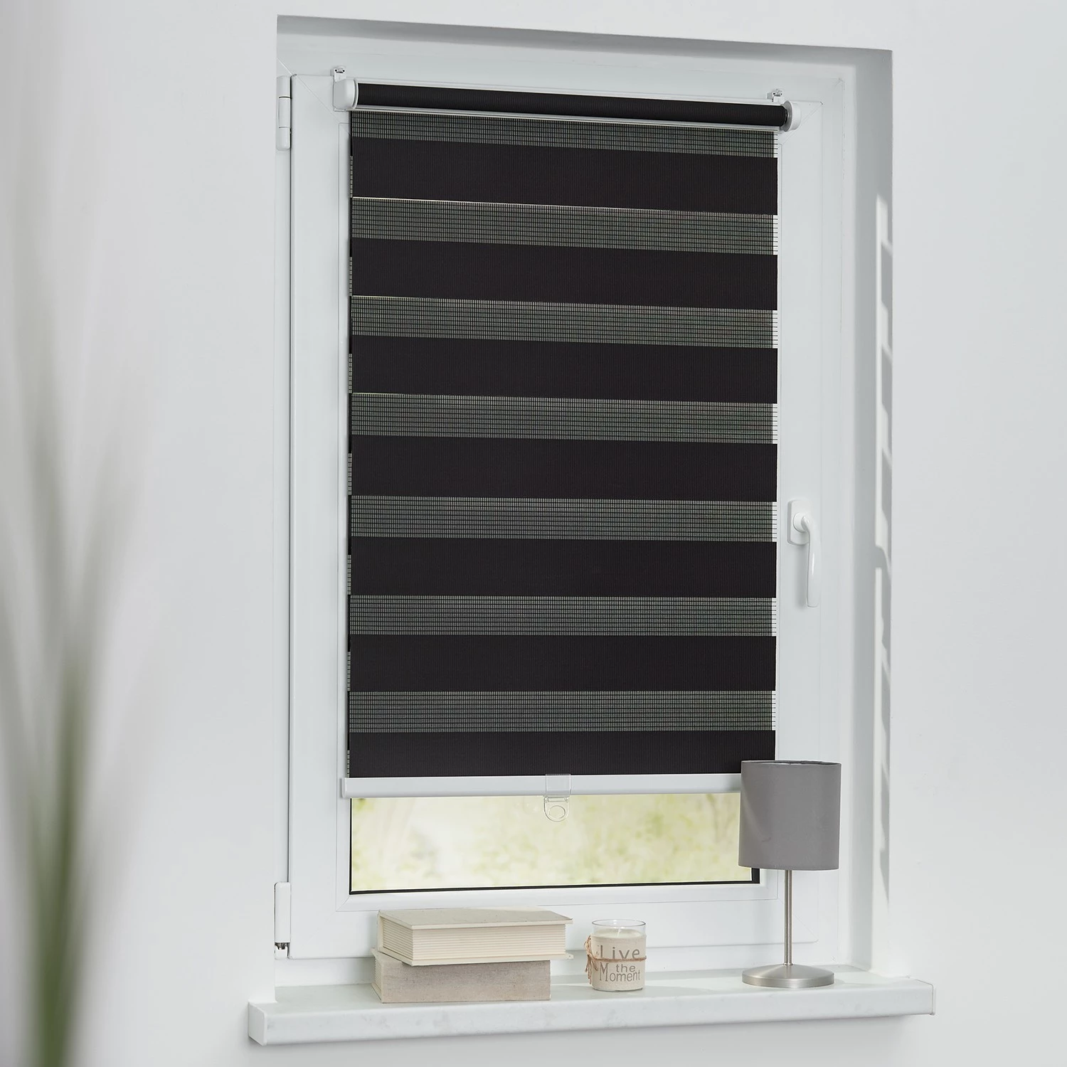 Lichtblick Store enrouleur double sans fil - Polyester - Anthracite - 45 x 150 cm 7 Lichtblick Store enrouleur double sans fil - Polyester - Anthracite - 45 x 150 cm – Image 7