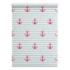 Lichtblick Store enrouleur double Ancre - Polyester - Turquoise / Rouge - 60 x 150 cm