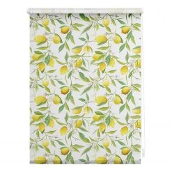 Lichtblick Store enrouleur sans perçage Limone - Polyester - Jaune / Vert - 70 x 150 cm