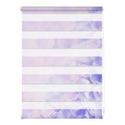 Lichtblick Store enrouleur double Hortensia - Polyester - Violet - 70 x 150 cm