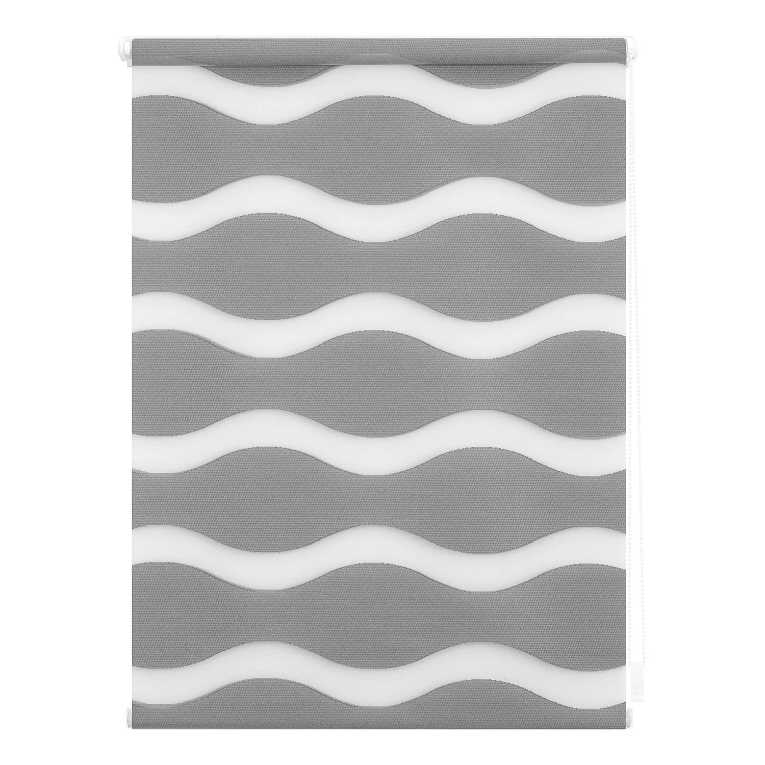 Lichtblick Store enrouleur double Vague - Polyester - Gris - 80 x 220 cm 1 Lichtblick Store enrouleur double Vague - Polyester - Gris - 80 x 220 cm