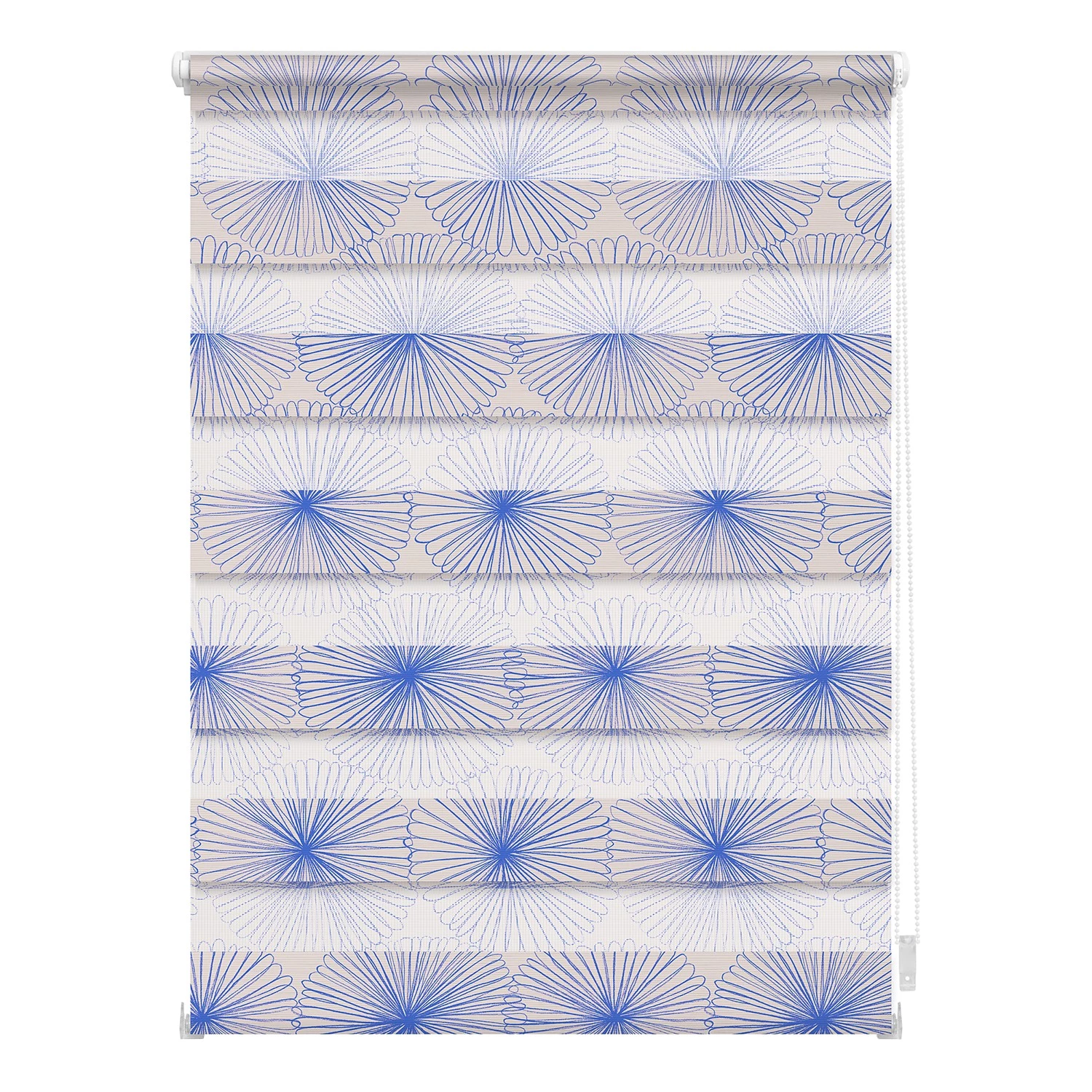 Lichtblick Store enrouleur double Flower Wheel - Polyester - Bleu - 70 x 150 cm 1 Lichtblick Store enrouleur double Flower Wheel - Polyester - Bleu - 70 x 150 cm
