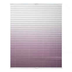 Lichtblick Store plissé sans perçage Dégradé - Polyester - Taupe / Blanc - 45 x 130 cm