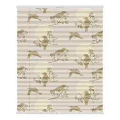 Lichtblick Store plissé sans perçage Moon Birds - Polyester - Beige - 45 x 130 cm