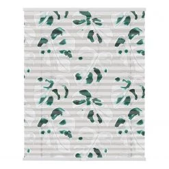 Lichtblick Store plissé sans perçage Monstera - Polyester - Vert - 60 x 130 cm