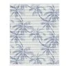 Lichtblick Store plissé sans perçage Blue Palms - Polyester - Bleu - 70 x 130 cm