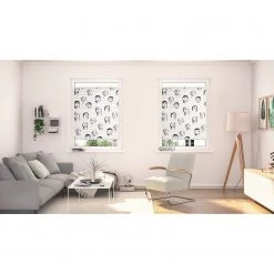 Lichtblick Store plissé sans perçage Faces - Polyester - Noir - 70 x 130 cm -Équipements de jardin Soldes 1000275950 210728 16351800213 MOOD DETAILS P000000001000275950 mood