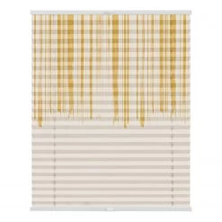 Lichtblick Store plissé sans perçage Flowing Honey - Polyester - Jaune - 70 x 130 cm