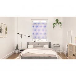 Lichtblick Store plissé sans perçage Flower Wheel - Polyester - Bleu - 100 x 130 cm -Équipements de jardin Soldes 1000276002 210728 16420100646 MOOD DETAILS P000000001000276002 mood