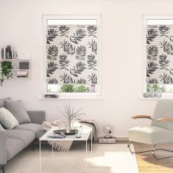 Lichtblick Store plissé sans perçage Aqua Floral - Polyester - Noir - 100 x 130 cm -Équipements de jardin Soldes 1000276004 210728 16420500651 MOOD DETAILS P000000001000276004 mood