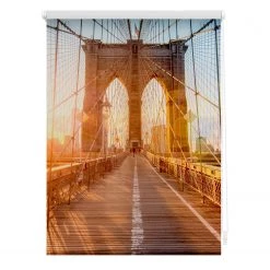 Lichtblick Store enrouleur Brooklyn Bridge - Polyester - Orange - 90 x 150 cm