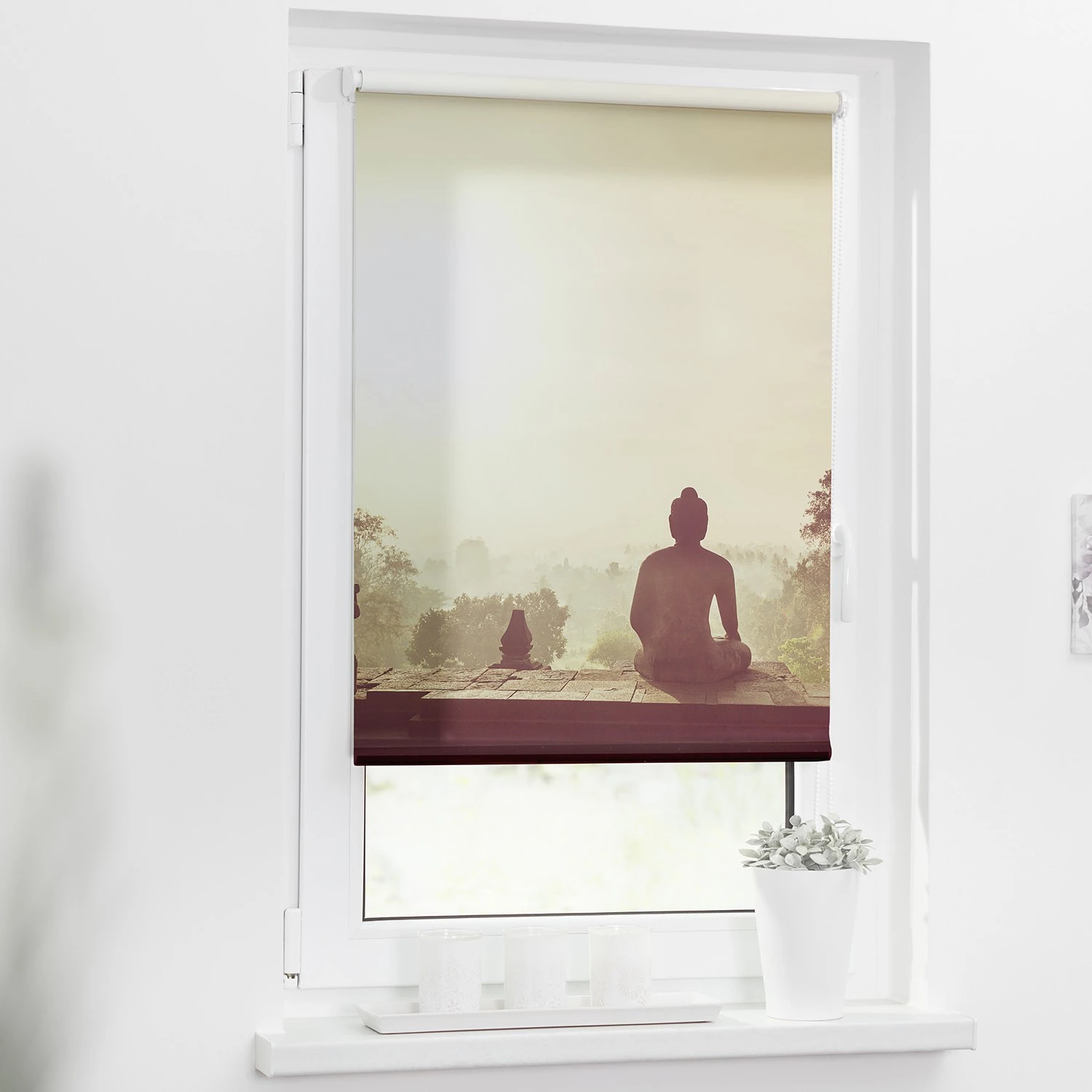 Lichtblick Store enrouleur sans perçage Temple - Polyester - Orange - 60 x 150 cm 2 Lichtblick Store enrouleur sans perçage Temple - Polyester - Orange - 60 x 150 cm – Image 2