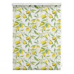 Lichtblick Store enrouleur sans perçage Limone - Polyester - Jaune / Vert - 45 x 150 cm