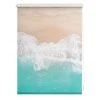 Lichtblick Store enrouleur sans perçage The Beach - Polyester - Turquoise / Beige - 45 x 150 cm