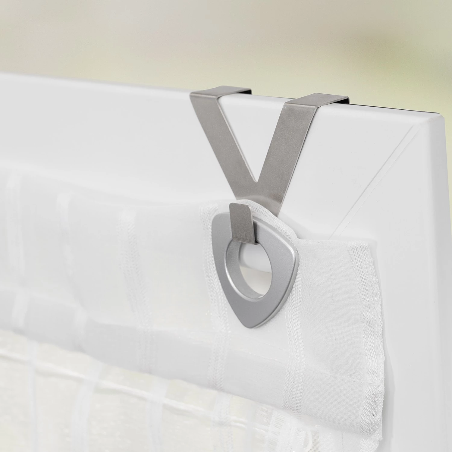 Lichtblick Store bateau avec crochets - Polyester - Blanc - 45 x 140 cm 3 Lichtblick Store bateau avec crochets - Polyester - Blanc - 45 x 140 cm – Image 3