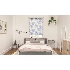 Lichtblick Store enrouleur Blueprint Palms II - Polyester - Bleu - 45 x 150 cm -Équipements de jardin Soldes 1000280940 210728 17132602741 MOOD DETAILS P000000001000280940 mood