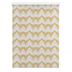 Lichtblick Store enrouleur Boho Zig Zack - Polyester - Jaune - 45 x 150 cm