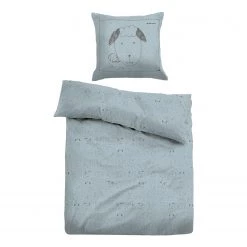 Tom Tailor Parure de lit en flanelle 0847645 - Coton - Bleu clair