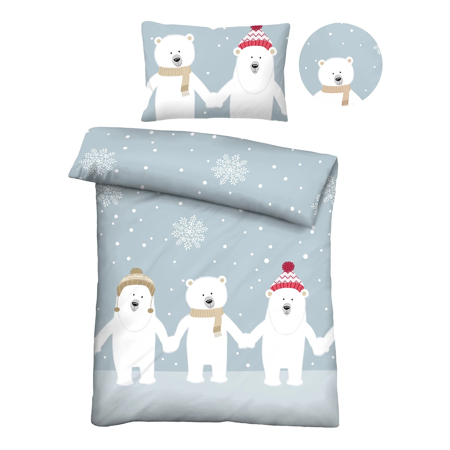 Biberna Parure de lit en flanelle fine 0004648 - Coton - Bleu - 100 x 135 cm + oreiller 40 x 60 cm 3 Biberna Parure de lit en flanelle fine 0004648 - Coton - Bleu - 100 x 135 cm + oreiller 40 x 60 cm – Image 3