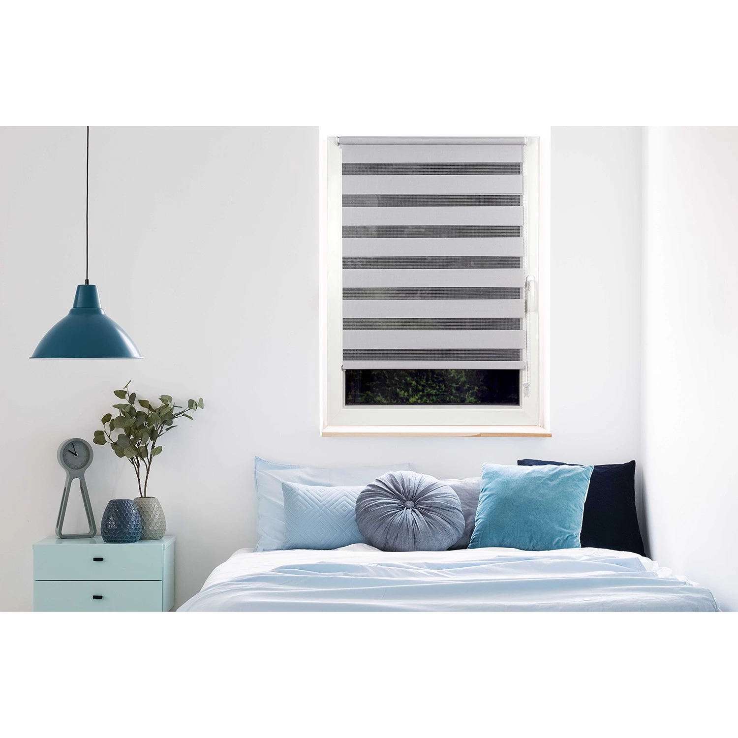 Mydeco Store double sans perçage occultant Just - Polyester - Gris - 90 x 160 cm 2 Mydeco Store double sans perçage occultant Just - Polyester - Gris - 90 x 160 cm – Image 2