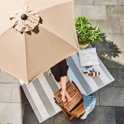 Butlers Parasol SIESTA IX - Aluminium / Polyester - Beige -Équipements de jardin Soldes 1000339630 220315 021 MOOD DETAILS P000000001000339630 mood