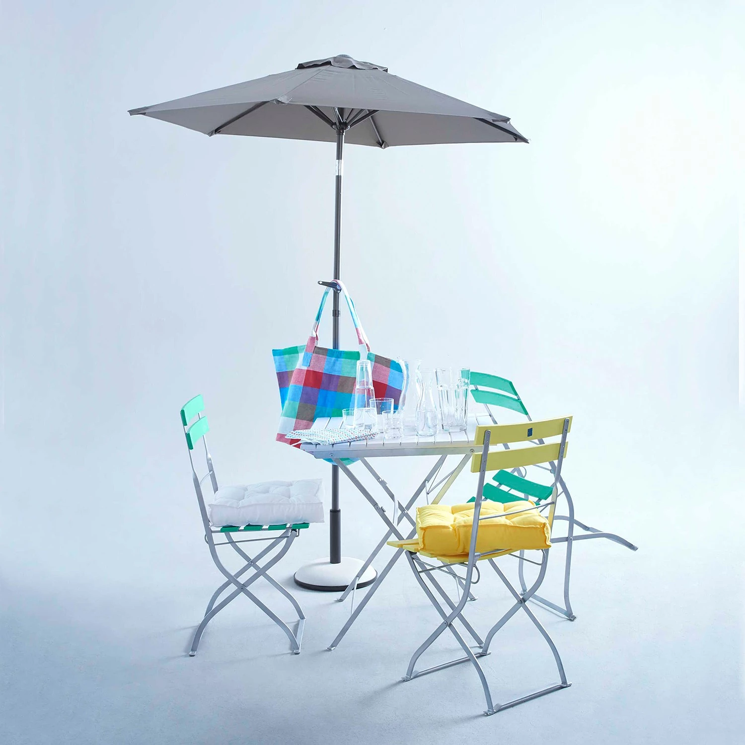 Butlers Parasol SIESTA X - Aluminium / Polyester - Gris 3 Butlers Parasol SIESTA X - Aluminium / Polyester - Gris – Image 3
