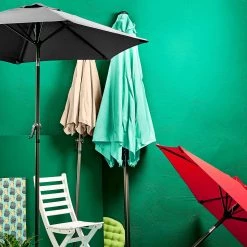 Butlers Parasol SIESTA VIII - Aluminium / Polyester - Gris -Équipements de jardin Soldes 1000339633 220315 022 MOOD DETAILS P000000001000339633 mood