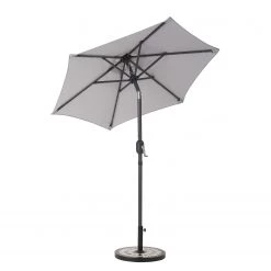 Butlers Parasol SUN & STARS - Polyester / Aluminium - Gris
