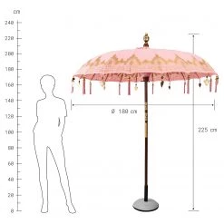 Butlers Parasol ORIENTAL LOUNGE IV - Coton / Bois fruitier - Rose 19 Butlers Parasol ORIENTAL LOUNGE IV - Coton / Bois fruitier - Rose -Équipements de jardin Soldes 1000341328 220317 500 SKETCH DETAILS P000000001000341328 sketch