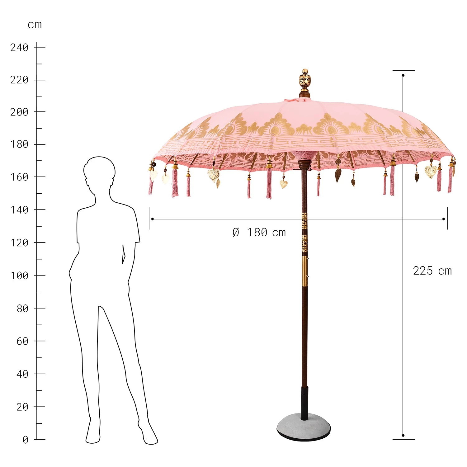 Butlers Parasol ORIENTAL LOUNGE IV - Coton / Bois fruitier - Rose 10 Butlers Parasol ORIENTAL LOUNGE IV - Coton / Bois fruitier - Rose – Image 10