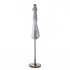 Butlers Parasol SUN & STARS - Matière plastique / Aluminium - Gris clair -Équipements de jardin Soldes 1000341349 220317 031 DETAILS P000000001000341349