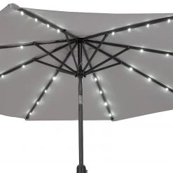 Butlers Parasol SUN & STARS - Matière plastique / Aluminium - Gris clair -Équipements de jardin Soldes 1000341349 220317 032 DETAILS P000000001000341349