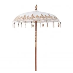 Butlers Parasol ORIENTAL LOUNGE III - Coton / Bois fruitier - Crème