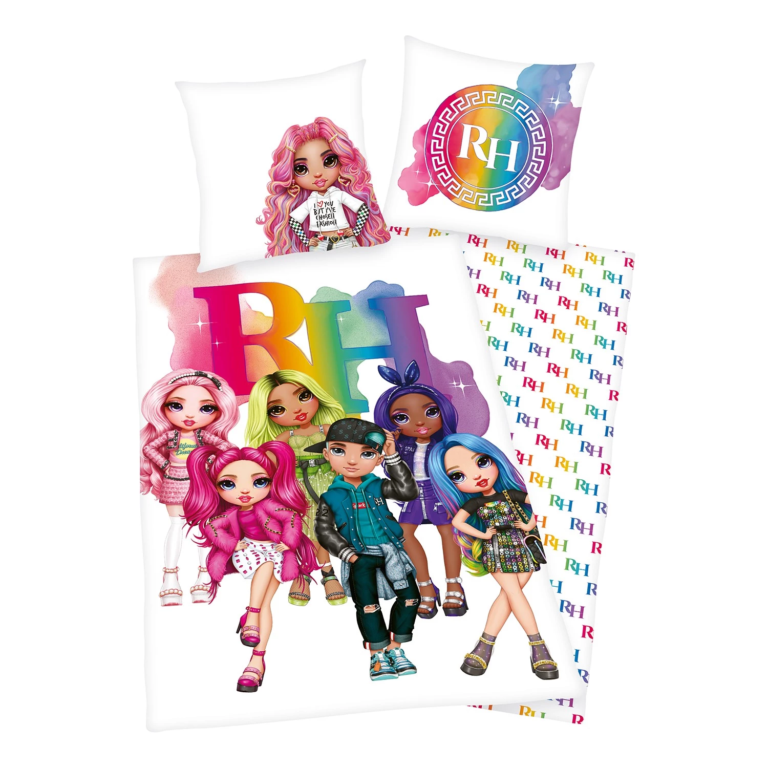 Herding Parure de lit réversible Rainbow High 1 Herding Parure de lit réversible Rainbow High