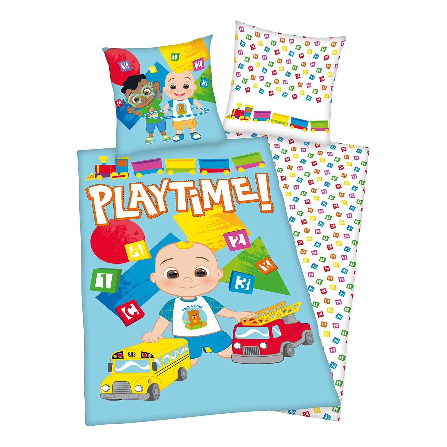 Herding Parure de lit réversible CoComelon 1 Herding Parure de lit réversible CoComelon