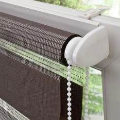 Twentyfour Store duo Piasek VI - Tissu - Marron foncé -Équipements de jardin Soldes duo rollo klemmfix ohne bohren dunkelbraun polyester metall dunkelbraun 345482