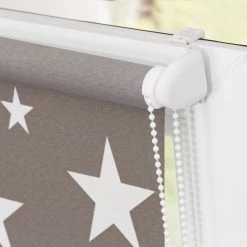 Lichtblick Store Priboi I - Tissu - Taupe / Blanc - 45 x 180 cm 8 Lichtblick Store Priboi I - Tissu - Taupe / Blanc - 45 x 180 cm -Équipements de jardin Soldes rollo klemmfix ohne bohren sterne polyester grau weiss 1730690