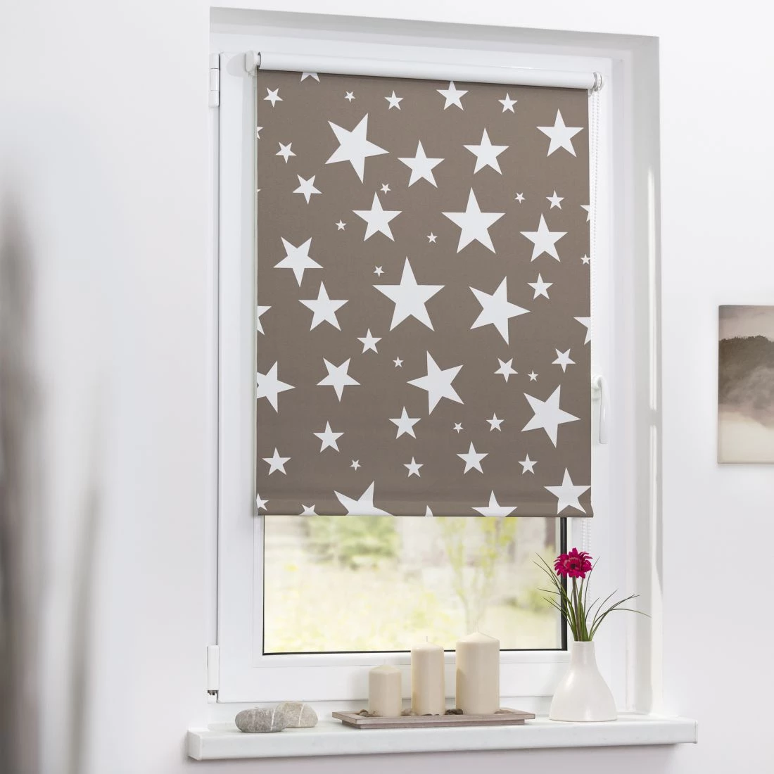 Lichtblick Store Priboi II - Tissu - Taupe / Blanc - 45 x 180 cm 2 Lichtblick Store Priboi II - Tissu - Taupe / Blanc - 45 x 180 cm – Image 2