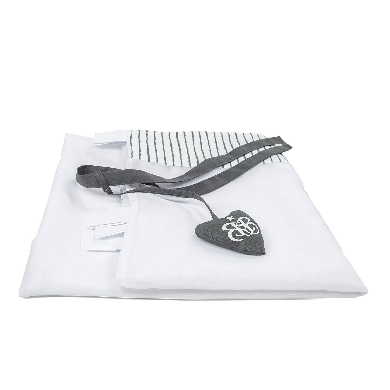 Roba Rideaux Lil Rock Star Baby (lot de 2) - Coton - Blanc / Gris 2 Roba Rideaux Lil Rock Star Baby (lot de 2) - Coton - Blanc / Gris – Image 2